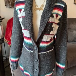 Maurices Multicolor Patterned Cardigan